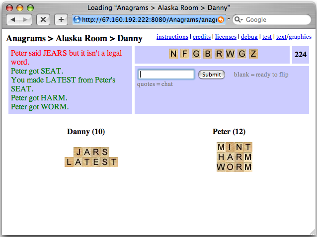 Playing Anagrams